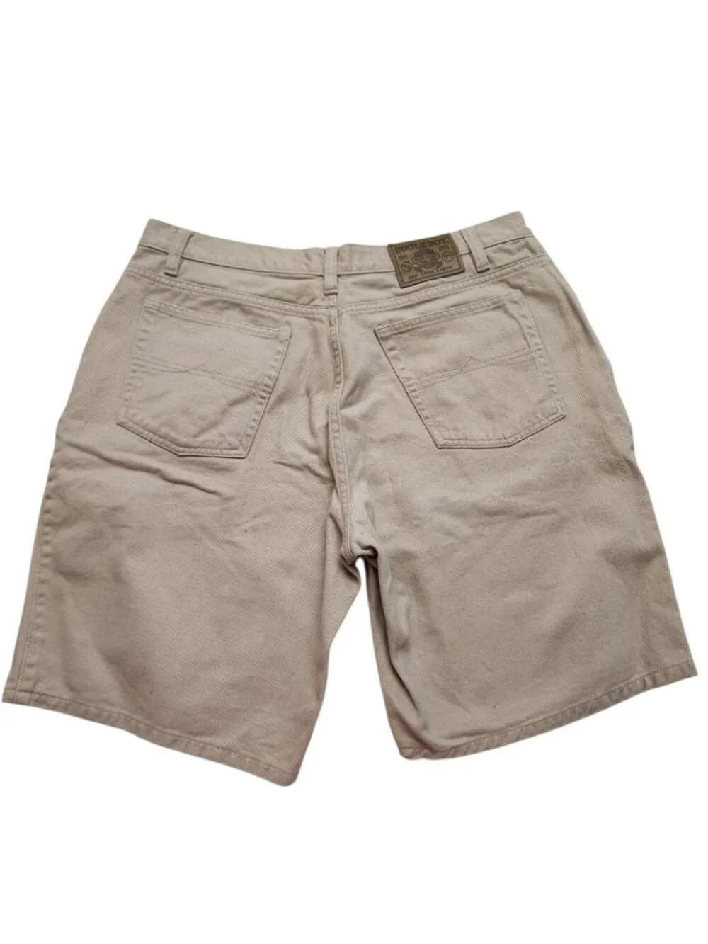 Vintage Mens Bugle Boy Jeans 750 Beige Denim Shorts Size 36